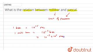 What is the relation between millibar and pascal [upl. by Molohs]