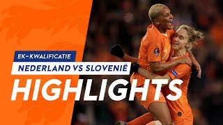 Highlights OranjeLeeuwinnen  Slovenië 12112019 EKkwalificatie [upl. by Ayk948]