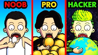 NOOB vs PRO vs HACKER FOOD FIGHT [upl. by Octavian965]