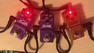 Rowin Mini Guitar Pedals Nano Size LN314 ECHO LN301B HUNK LN333 COMP Demo [upl. by Hsivat]