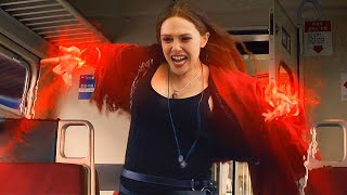 Wanda amp Quicksilver Stops The Train  Avengers Age of Ultron 2015 Movie CLIP HD [upl. by Pahl]