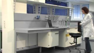 Sliding underbench module  waldner laboratory fitout systems in Australia with Aktivlab [upl. by Aydiv]