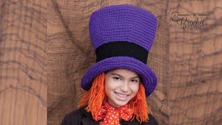 Easy Crochet Mad Willy Top Halloween Hat [upl. by Arteid]