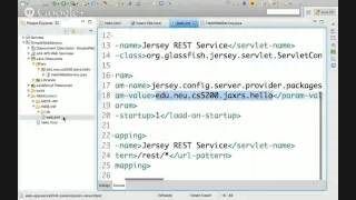 Creating a Simple Jersey JAXRS Web Service in an Eclipse Web Project [upl. by Eekorehc]