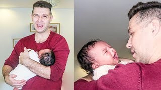 How To Calm A Crying Baby Instantly  Daddy’s Magic Method [upl. by Ynohtnaluap]