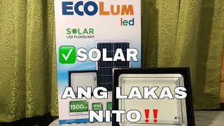 SOLAR LIGHT  ECOLUM  SOLAR FLOOD LIGHT [upl. by Adnelg]