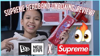 Supreme New Era Headband ReviewUnboxing [upl. by Imoin]