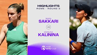 Maria Sakkari vs Anhelina Kalinina  2024 Rome Round 3  WTA Match Highlights [upl. by Althee]