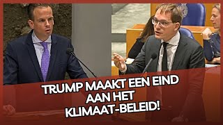 Van Houwelingen confronteert PVVer Kops met klimaatplannen Trump [upl. by Novad550]