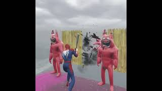 GTA5 Epic Ragdoll RED SPIDERMAN VS RED MINION VS GREEN MINION Funny Fails Jump [upl. by Eiramanel]