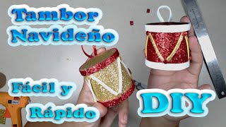 DIY Como Hacer Tambor Navideños de rollo de papel d Foamy Decoración Linda para la Época Navideña [upl. by Carter]