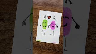 Making finger paint together💚💖 art paint couplegoals giftideas cute [upl. by Ahselet]