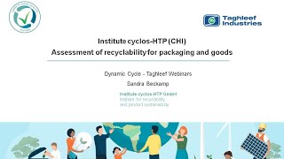 Assessment of Recyclability for Packaging and Goods  Institute Cyclos HTP  Dynamic Cycle Institute [upl. by Glynn]