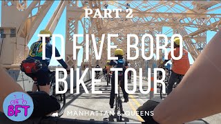 TD FIVE BORO BIKE TOUR WITH FOLDING BIKES MANHATTAN amp QUEENS [upl. by Htbazile922]