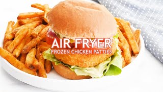 Air Fryer Frozen Chicken Patties  Quick amp Easy Chicken Burgers [upl. by Atilrac]