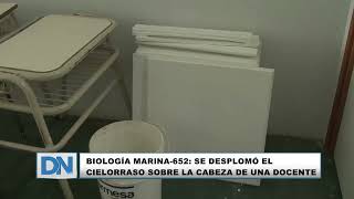 BIOLOGÍA MARINA 652 SE DESPLOMÓ EL CIELORRASO SOBRE LA CABEZA DE UNA DOCENTE [upl. by Ader]