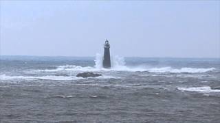 Minots Ledge Light and the rough ocean for meditation [upl. by Perceval]