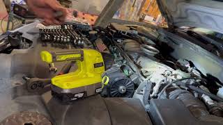 2007 Northstar Cadillac DTS cam pulley tensioner assembly amp water pump serpentine belt replacement [upl. by Notsuj]