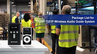 Package List for T130P T131P Wireless Audio Guide System [upl. by Eillen]