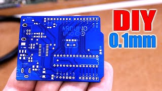 Homemade PCBs with Fiber Laser  01mm Clearance [upl. by Langdon589]