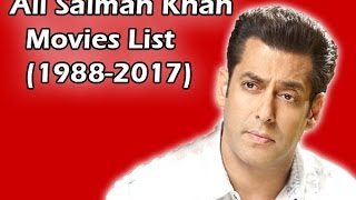 Salman Khan Movies list 19882017 [upl. by May]