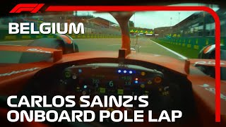 Carlos Sainzs Onboard Pole Lap  2022 Belgian Grand Prix  Pirelli [upl. by Nitaf386]