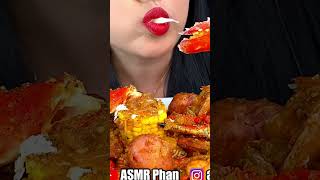 KING CRAB amp CRAWFISH SEAFOOD BOIL asmr shorts short [upl. by Conard]