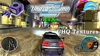 Need for Speed Underground 2 HD Textures  UHQ   RTX Shade  Wii Dolphin  Emulator 4K 60FPS PC [upl. by Idas]