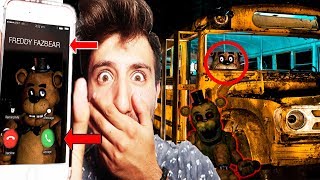 FNAF IS REAL CALLING FREDDY FAZBEAR ON FACETIME AT 3 AM  FREDDY CAME AFTER US ON THE SCHOOL BUS [upl. by Yentrac383]