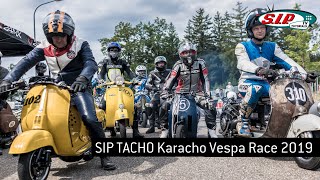 Vespa amp Lambretta Quartermile TACHO KARACHO 2 SIP Scootershop 2019 [upl. by Wilkins867]