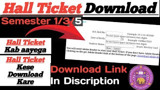 How to Download Hall Ticket Semester 135 Exam admit card Download Link In Discription DUSOL [upl. by Ynoble]