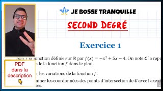 📝PDF  EXO TYPE DS 1  Second degré [upl. by Yaresed899]