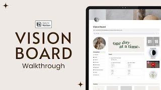 Vision Board Walkthrough  Notion [upl. by Ahseekan]