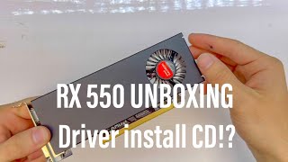 THE LAST DRIVER CD Unboxing PowerColor AMD Radeon RX 550 Low Profile Graphics Card with 2GB GDDR5 [upl. by Boycie]