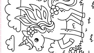 Bangari chinnari art is live unicorn drawing very easy [upl. by Soigroeg]