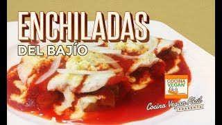 Enchiladas del Bajío  Cocina Vegan Fácil [upl. by Eilsil]