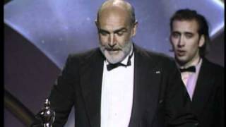 Sean Connery Wins Supporting Actor 60th Oscars 1988 [upl. by Anilrats]