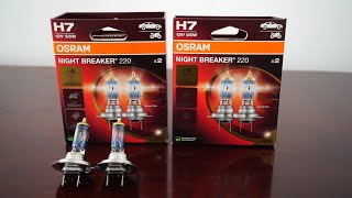 OSRAM NIGHT BREAKER 220 H7 Complete REVIEW [upl. by Jewett]