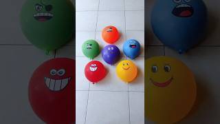 Purple Red Green Emoji Water Color Balloon Popping [upl. by Emmuela]