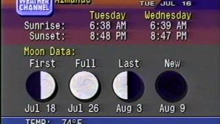 Weather Channel local forecast from July 16 1991 [upl. by Liagabba]