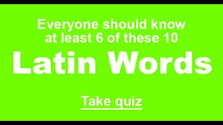 Quiz  Latin words [upl. by Slavin]