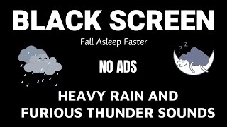 SLEEP WELL with RAIN SOUND amp BLACK CURTAIN THUNDER SOUND  ELIMINATE INSOMNIA RELIEVE STRESS [upl. by Hyman]