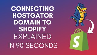 How To Connect HostGator Domain To Shopify 2024 [upl. by Felton]