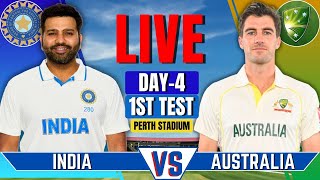 India vs Australia 1st Test Day 4  IND vs AUS Live Match  Live Cricket Match Today  IND vs AUS [upl. by Akimot]