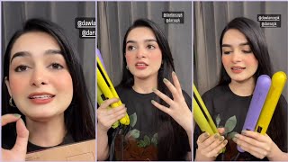 Kainat Faisal Kon sa straightener use krti hai beautiful hair secret ♥️😍 [upl. by Baggs530]