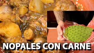 NOPALES CON CARNE DE PUERCO CACTUS WITH PORK MEAT [upl. by Richelle]