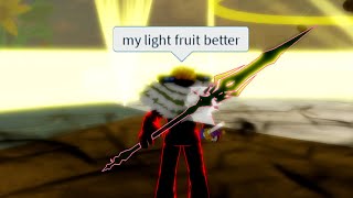 I destroyed Toxic Kids Unawakened Light Fruit with AWAKENED Light Fruit Blox Fruits [upl. by Wise]