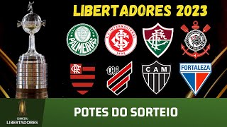 Potes do sorteio da Libertadores 2023 [upl. by Yrrem]