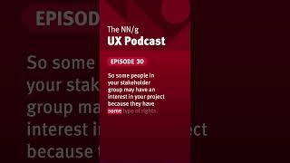 quotWhat is a stakeholderquot  answered by Sarah Gibbons on the NNg UX podcast ux podcast [upl. by Anilra616]