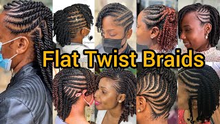 Super Cute Twist Braids  Flat Twist Braids Hairstyles for Black Women  Passion Twist Braids [upl. by Ylyl]